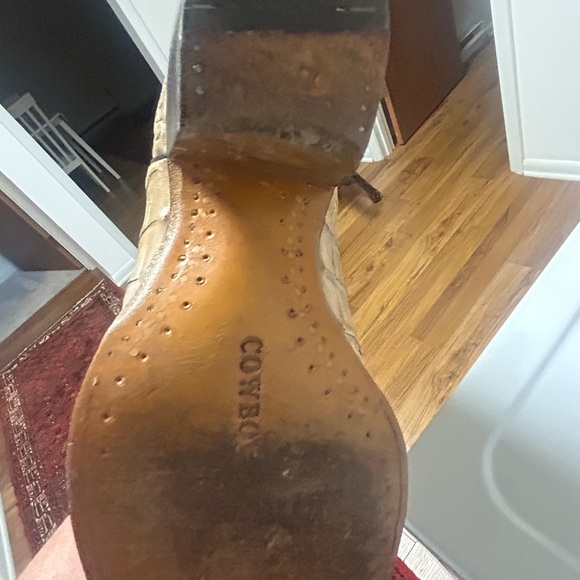 Double H Tan Crocodile Embossed Boots - Picture 5 of 8